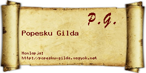 Popesku Gilda névjegykártya